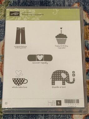 Stampin' Up! Patterned Occasions Stamp Set - Gray Motif Icons